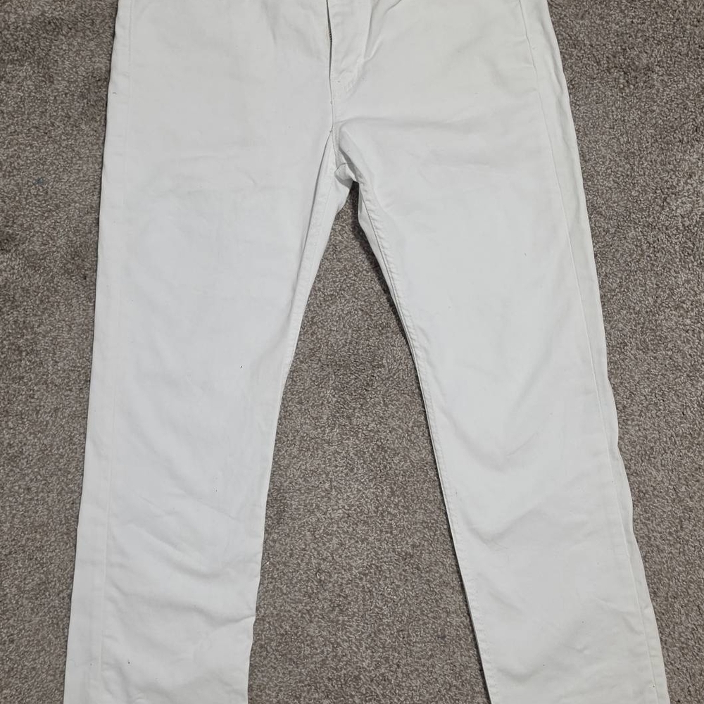Levi's 514 White Slim Straight Men’s Jeans - Picture 2 of 3